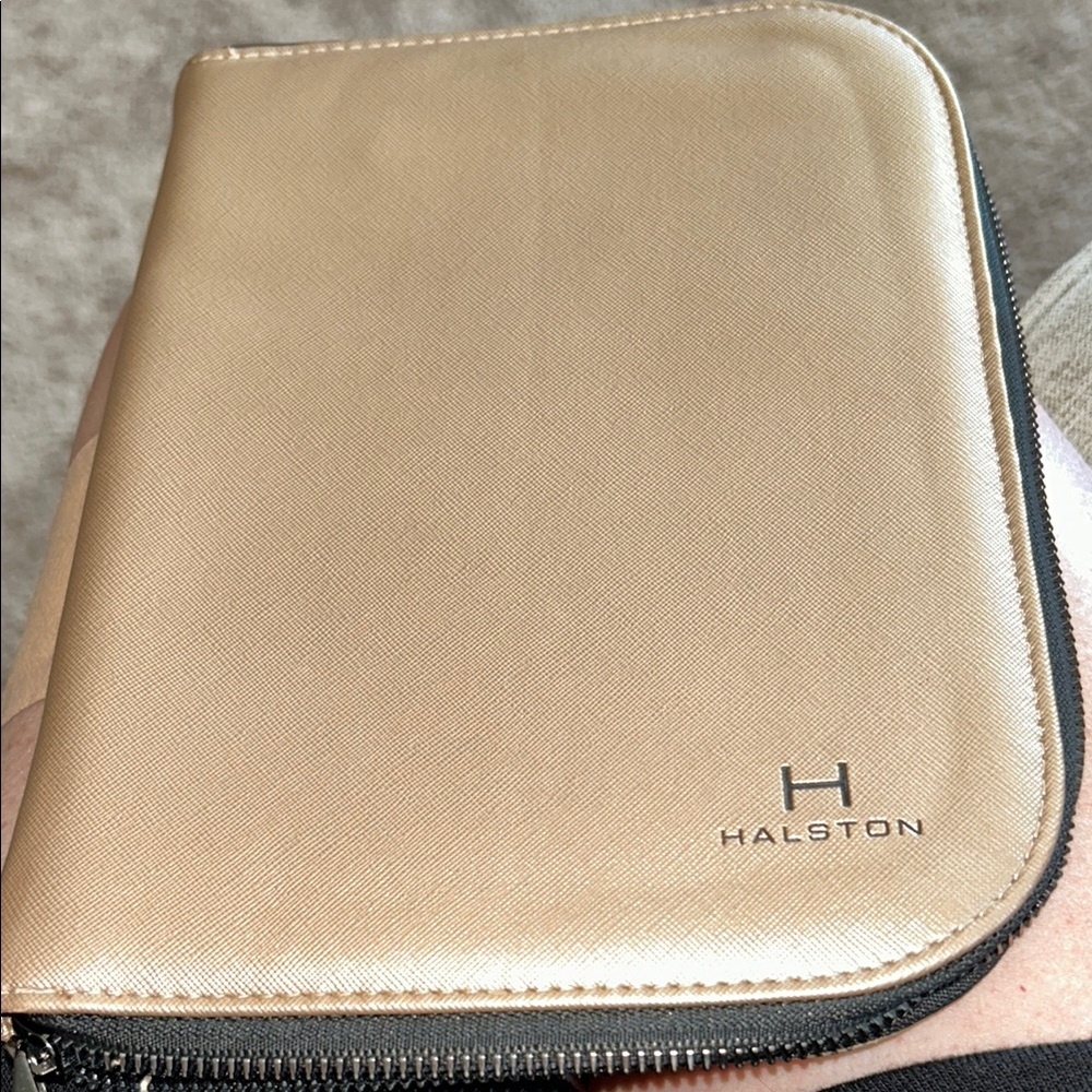 Halston Gold Zip-Around Case